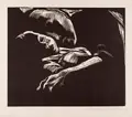 Käthe Kollwitz, Schlafende mit Kind, 1929, Holzschnitt auf kräftigem Japan