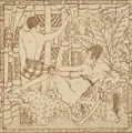 Elfriede Lohse-Wächtler, Potiphar, 1922, Federlithografie in Braun auf hauchdünnem Japan
