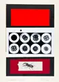 Lucánus cervus by Lutz Fleischer, 2011, Collage auf leichtem Karton, sold Nov 2025