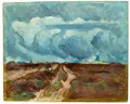 Siegfried Berndt, Belgische Landschaft mit Windmühle. Wohl nach 1920