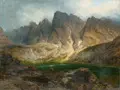August Becker, Felker See, Öl auf Leinwand