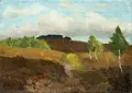 Paul Müller-Kaempff, Heidelandschaft im Herbst, Öl auf Leinwand