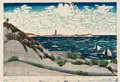 Siegfried Berndt, Wattenmeer (Sylt), 1912, Farbholzschnitt auf Bütten