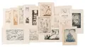 Georg Hermann Gelbke, / Richard Birnstengel, 15 Exlibris und Gelegenheitsgrafiken. Um 1916 -1938, 15 Radierungen auf verschiedenen Papieren