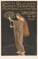 Otto Gussmann, Dritte Deutsche Kunst-Gewerbe-Ausstellung, Dresden, Farblithografie