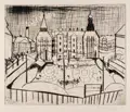 Otto Lange, Eisbahn (Franckes Eisbahn), Um 1922, Kaltnadelradierung mit Plattenton auf Japan