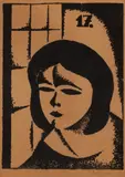 Mikuláš Galanda, ŽENA, Z CYKLU LÁSKA V MESTE, 1924, Litografia na papieri