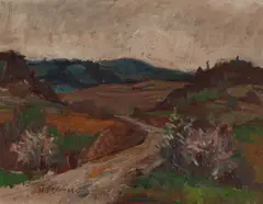 Mária Medvecká, TRNKY PRI CESTE, OKOLO 1960, Olej na plátne