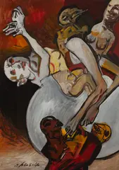Vincent Hložník, ZROD, OKOLO 1985, Tempera na papieri