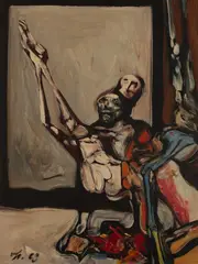 Vincent Hložník, ON VIE, 1969, Olej na preglejke