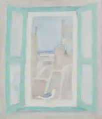 OKNO V CEFALÙ by Ernest Zmeták, 1999, Olej na plátne, sold Jun 2026