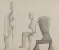 Milan Paštéka, POHĽAD, OKOLO 1975, Ceruza na papieri