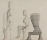 Milan Paštéka, POHĽAD, OKOLO 1975, Ceruza na papieri