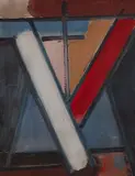 Alojz Klimo, STRETNUTIE, 1994, Tempera na plátne, upevnené na sololite
