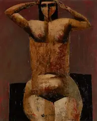Rudolf Krivoš, TOALETA, 1962, Olej na plátne