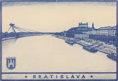 Július Koller, POHĽADNICA Z BRATISLAVY, 1976, Rudka na papieri