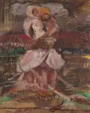 Peter Arnold Weisz-kubínčan, ORAVSKÁ MADONA, OKOLO 1930, Olej na kartóne