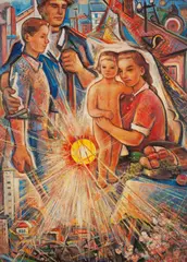 Imro Weiner-Kráľ, NOVÝ ŽIVOT, OKOLO 1960 – 1965, Olej na plátne