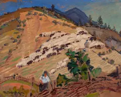 Martin Benka, NA LIPTOVE, 1927, Olej na kartóne