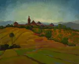 Edmund Gwerk, BZOVÍCKY ZÁMOK, OKOLO 1928 – 1930, Olej na plátne