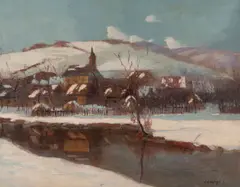Vincent Bánsághi, CHĽABA, 1925, Olej na plátne