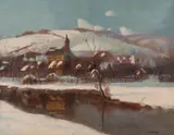 Vincent Bánsághi, CHĽABA, 1925, Olej na plátne