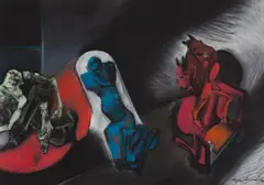 Vincent Hložník, SEN – VÍZIA, OKOLO 1990, Suchý pastel na papieri