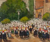 Jozef Kollár, PROCESIA, OKOLO 1965 – 1970, Olej na preglejke