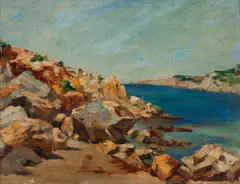 Palugyay Zolo, MOTÍV Z RUJANY, OKOLO 1920 – 1925, Olej na dreve