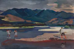 Martin Benka, KRAJINA NA VÁHU – TEMATÍN, PO 1932, Olej na plátne