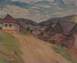 Gustáv Mallý, VLKOLÍNEC, OKOLO 1920 – 1925, Olej na kartóne