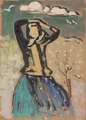 JARNÉ TÚHY by Miloš Alexander Bazovský, 1937, Gvaš, tuš na papieri, sold Jun 2025