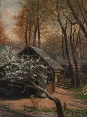 Eduard Majsch, V ZÁHRADE, 1904, Olej na kartóne