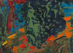 Lea Mrázová, BEATNIK, 1968, Olej na plátne
