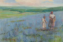 Halász-hradil Elemér, NA LÚKE, 1911, Olej na plátne