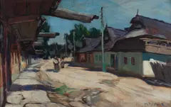 Martin Benka, V DEDINE, OKOLO 1918, Olej na plátne
