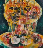 Jaroslav Kočiš, ŽLTÁ HLAVA, 1960, Kombinovaná technika na plátne