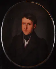 Jozef Czauzik, PODOBIZEŇ MLADÉHO MUŽA, 1834, Olej na plátne (ovál)