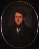 Jozef Czauzik, PODOBIZEŇ MLADÉHO MUŽA, 1834, Olej na plátne (ovál)