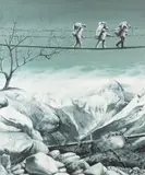Róbert Bielik, HAVAROVANÉ LIETADLÁ II, 2013, Olej na plátne