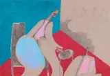 Milan Paštéka, DIVÁCI, 1969, Ceruza, suchý pastel na papieri