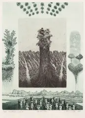 Albín Brunovský, CHVÁLA ZAMOTANÝCH SNOV III, 1984 – 1985, Lept na papieri, E.A. XXI/XXV
