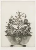 Albín Brunovský, DÁMA V KLOBÚKU V, 1981, Lept na papieri, EA XXVIII./XXXV