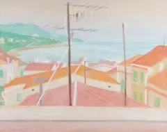 ČERVENÉ STRECHY V CEFALÚ by Ernest Zmeták, 1997, Olej na plátne, sold Nov 2024