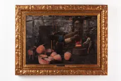 Dominik Skutetzky, Medení kováči, pred 1900, Olej na plátne
