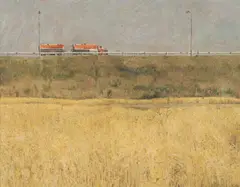 Jozef Srna, Diaľnica, 1982, Olej na plátne