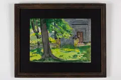 Imro Weiner-Kráľ, Pred kostolom, Okolo roku 1960, Akvarel, ceruzka na papieri
