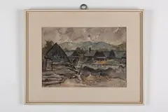 Imro Weiner-Kráľ, Papradno, 1965, Akvarel na papieri