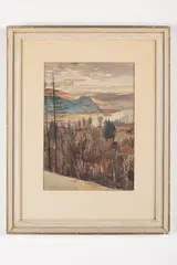 Imro Weiner-Kráľ, Hrad na Považí, Okolo roku 1965, Akvarel na papieri
