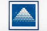 Rudolf Sikora, Pyramída? ... civilizácia? ... Schéma?, 1976, Serigrafia na papieri